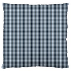 Silent Night Blue Mini Gingham Check Plaid Large Cushion Case (two Sides)