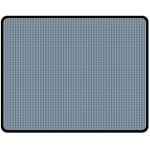 Silent Night Blue Mini Gingham Check Plaid Double Sided Fleece Blanket (Medium)  58.8 x47.4  Blanket Front