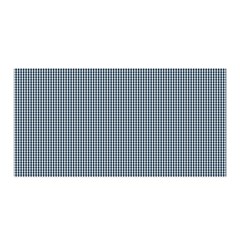 Silent Night Blue Mini Gingham Check Plaid Satin Wrap