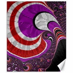 Fractal Art Red Design Pattern Canvas 8  X 10  by BangZart