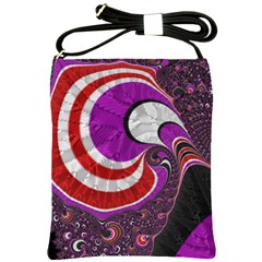 Fractal Art Red Design Pattern Shoulder Sling Bags by BangZart