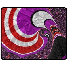 Fractal Art Red Design Pattern Double Sided Fleece Blanket (medium)  by BangZart