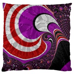 Fractal Art Red Design Pattern Standard Flano Cushion Case (two Sides) by BangZart