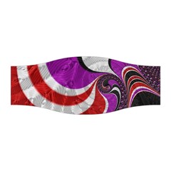 Fractal Art Red Design Pattern Stretchable Headband by BangZart