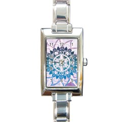 Mandalas Symmetry Meditation Round Rectangle Italian Charm Watch by BangZart