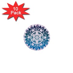 Mandalas Symmetry Meditation Round 1  Mini Buttons (10 Pack)  by BangZart