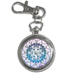 Mandalas Symmetry Meditation Round Key Chain Watches by BangZart