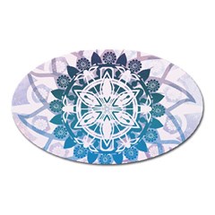 Mandalas Symmetry Meditation Round Oval Magnet by BangZart