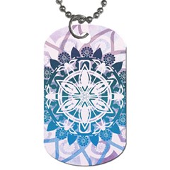 Mandalas Symmetry Meditation Round Dog Tag (one Side) by BangZart