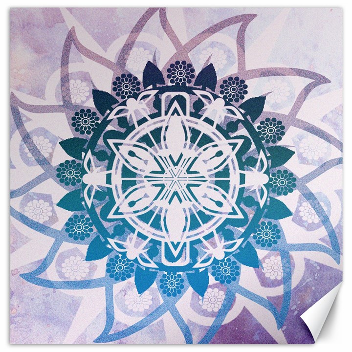 Mandalas Symmetry Meditation Round Canvas 12  x 12  