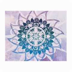 Mandalas Symmetry Meditation Round Small Glasses Cloth (2-side) by BangZart