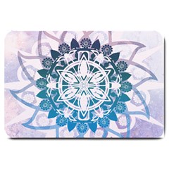 Mandalas Symmetry Meditation Round Large Doormat  by BangZart