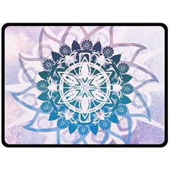 Mandalas Symmetry Meditation Round Fleece Blanket (large)  by BangZart