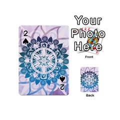 Mandalas Symmetry Meditation Round Playing Cards 54 (mini)  by BangZart