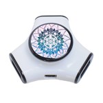 Mandalas Symmetry Meditation Round 3-Port USB Hub Front