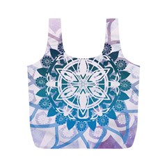 Mandalas Symmetry Meditation Round Full Print Recycle Bags (m)  by BangZart