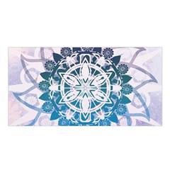 Mandalas Symmetry Meditation Round Satin Shawl by BangZart