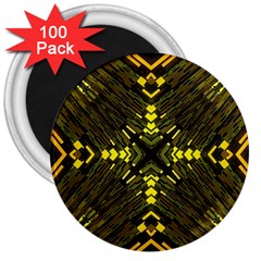 Abstract Glow Kaleidoscopic Light 3  Magnets (100 Pack) by BangZart