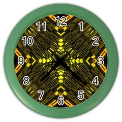 Abstract Glow Kaleidoscopic Light Color Wall Clocks by BangZart