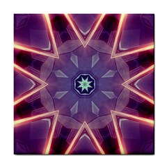 Abstract Glow Kaleidoscopic Light Tile Coasters by BangZart