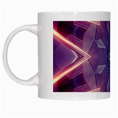 Abstract Glow Kaleidoscopic Light White Mugs by BangZart