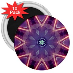 Abstract Glow Kaleidoscopic Light 3  Magnets (10 Pack)  by BangZart