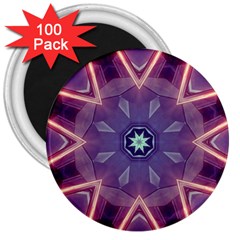 Abstract Glow Kaleidoscopic Light 3  Magnets (100 Pack) by BangZart