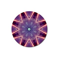 Abstract Glow Kaleidoscopic Light Magnet 3  (round) by BangZart