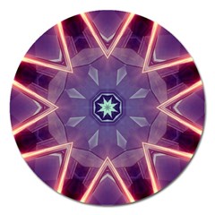 Abstract Glow Kaleidoscopic Light Magnet 5  (round) by BangZart