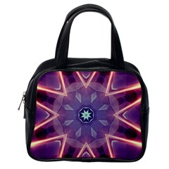 Abstract Glow Kaleidoscopic Light Classic Handbags (one Side) by BangZart