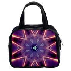 Abstract Glow Kaleidoscopic Light Classic Handbags (2 Sides) by BangZart