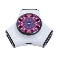 Abstract Glow Kaleidoscopic Light 3-port Usb Hub by BangZart