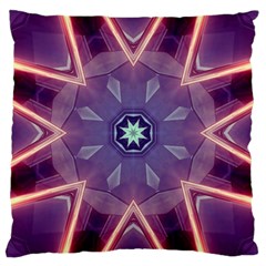 Abstract Glow Kaleidoscopic Light Large Cushion Case (one Side) by BangZart