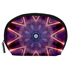 Abstract Glow Kaleidoscopic Light Accessory Pouches (large)  by BangZart