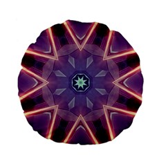 Abstract Glow Kaleidoscopic Light Standard 15  Premium Flano Round Cushions by BangZart