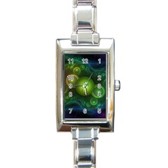 Retrotacular Rainbow Dots In A Fractal Microscope Rectangle Italian Charm Watch by jayaprime