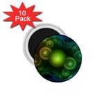 Retrotacular Rainbow Dots in a Fractal Microscope 1.75  Magnets (10 pack)  Front