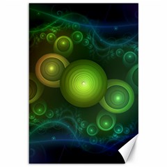 Retrotacular Rainbow Dots In A Fractal Microscope Canvas 12  X 18  