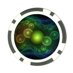 Retrotacular Rainbow Dots In A Fractal Microscope Poker Chip Card Guard by jayaprime