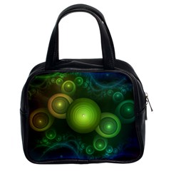 Retrotacular Rainbow Dots In A Fractal Microscope Classic Handbags (2 Sides) by jayaprime