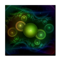 Retrotacular Rainbow Dots In A Fractal Microscope Face Towel by jayaprime