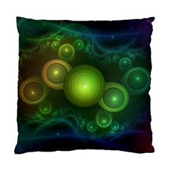 Retrotacular Rainbow Dots In A Fractal Microscope Standard Cushion Case (one Side) by jayaprime