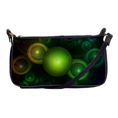 Retrotacular Rainbow Dots In A Fractal Microscope Shoulder Clutch Bags by jayaprime