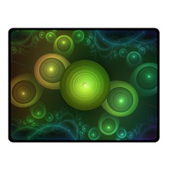 Retrotacular Rainbow Dots In A Fractal Microscope Fleece Blanket (small) by jayaprime