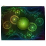 Retrotacular Rainbow Dots in a Fractal Microscope Cosmetic Bag (XXXL)  Front