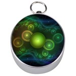 Retrotacular Rainbow Dots in a Fractal Microscope Silver Compasses Front