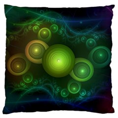 Retrotacular Rainbow Dots In A Fractal Microscope Standard Flano Cushion Case (two Sides) by jayaprime