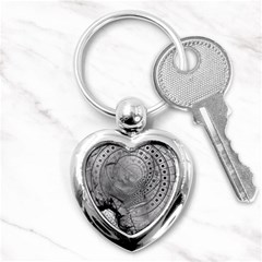 Fragmented Fractal Memories And Gunpowder Glass Key Chains (heart)  by jayaprime