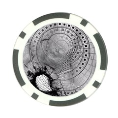 Fragmented Fractal Memories And Gunpowder Glass Poker Chip Card Guard (10 Pack) by jayaprime