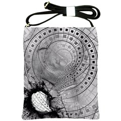 Fragmented Fractal Memories And Gunpowder Glass Shoulder Sling Bags by jayaprime